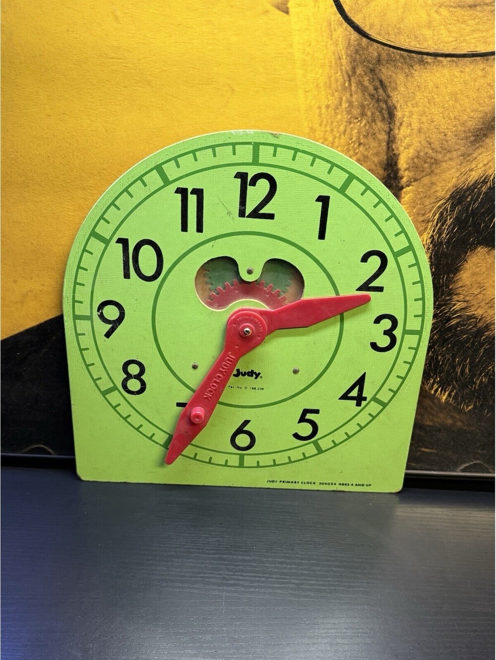 Vintage Judy Clock Primary Learning Educational Toy Wood Clock Rare Color